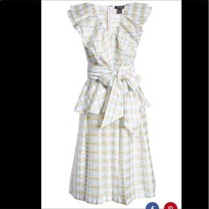Halogen Atlantic Pacific bow detail plaid dress NWT medium